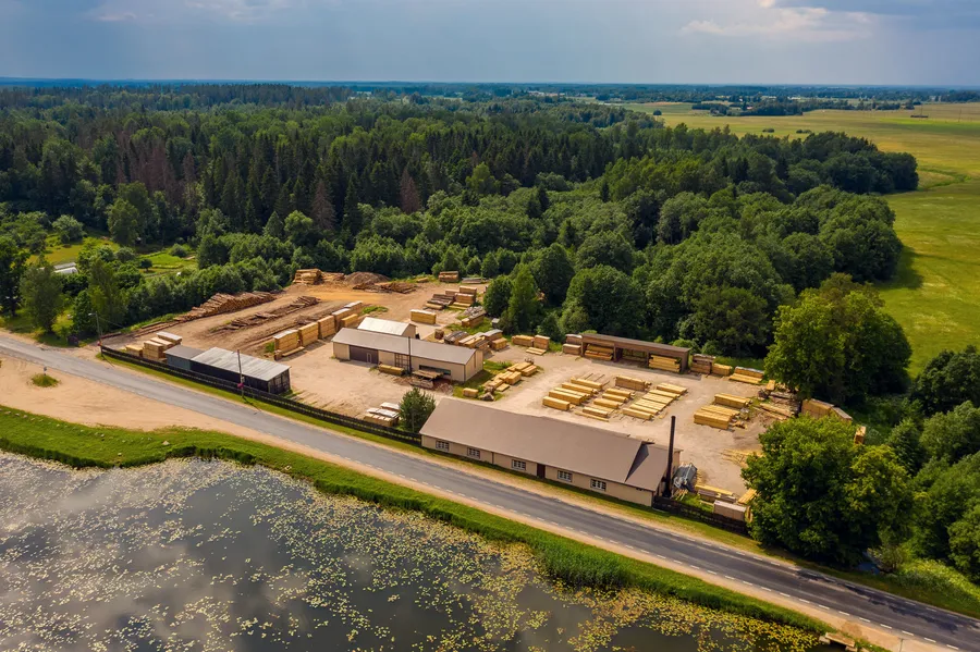 Saeveski territoorium ja laoplats ülaltvaates